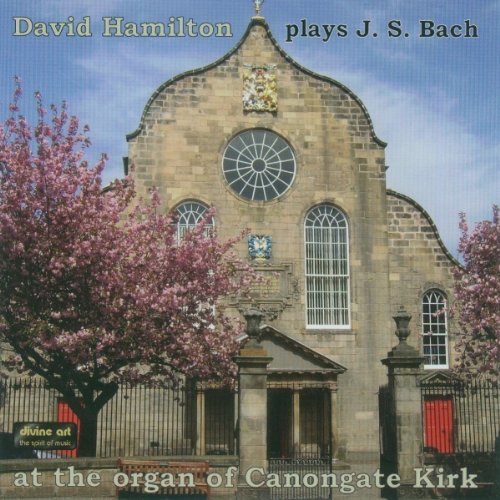 "CD cover featuring a stone church with pink trees and blue sky."