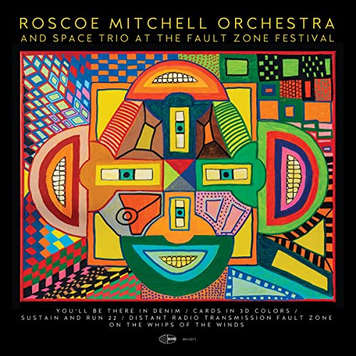 CD cover for Roscoe Mitchell’s “At The Fault Zone Festival” with abstract art.
