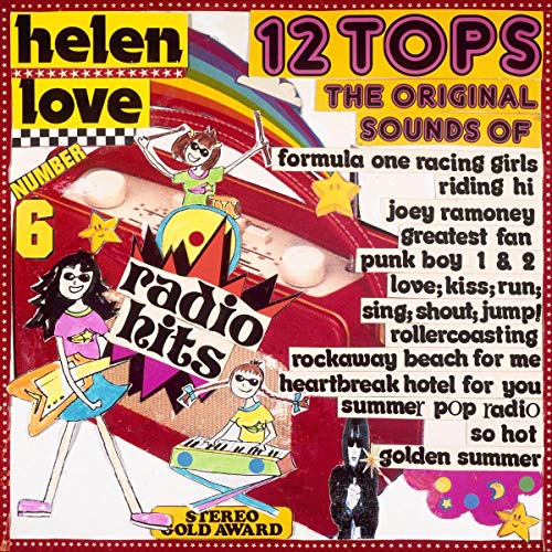 Helen Love “Radio Hits Vol. 1” CD cover, colorful cartoon illustration.