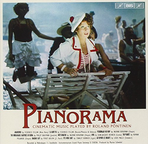 CD cover for "Pianorama" by Roland Pöntinen, featuring a woman in nautical attire.
