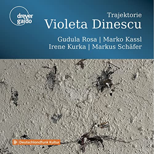 CD cover for "Gudula Rosa - Trajektorie" featuring abstract textured imagery.