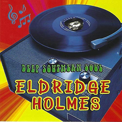 CD cover featuring a record player and artist Eldridge Holmes’ name.