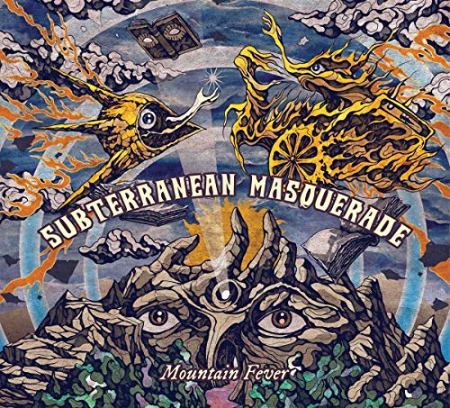 CD cover: surreal landscape with eyes, birds, and text “Subterranean Masquerade”.