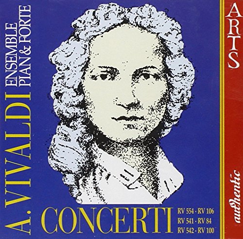 Blue CD cover with white sketch of a curly-haired man, titled "A. Vivaldi Concerti".