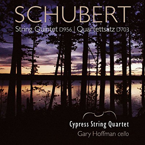 "CD cover featuring a serene lake at sunset with silhouetted trees and text."
