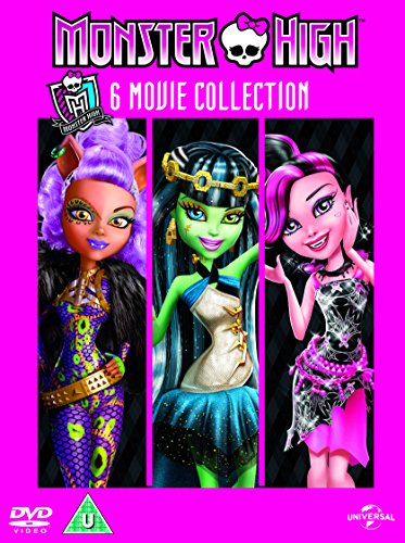 "Pink DVD cover featuring three animated female characters with monster designs and hairstyles."