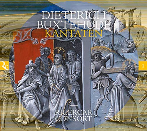 CD cover with ornate metalwork image and text "Dieterich Buxtehude Kantaten Ricercar Consort".