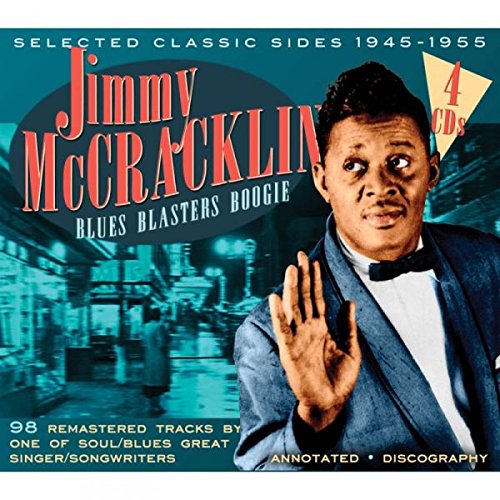 "CD cover featuring Jimmy McCracklin in a suit, with red and blue hues."