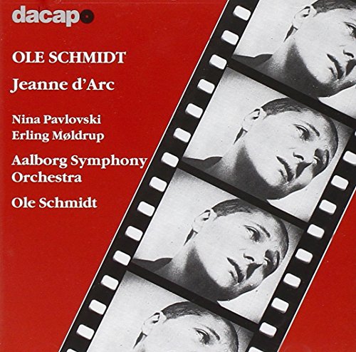 Red CD cover with filmstrip images of a person looking upwards.