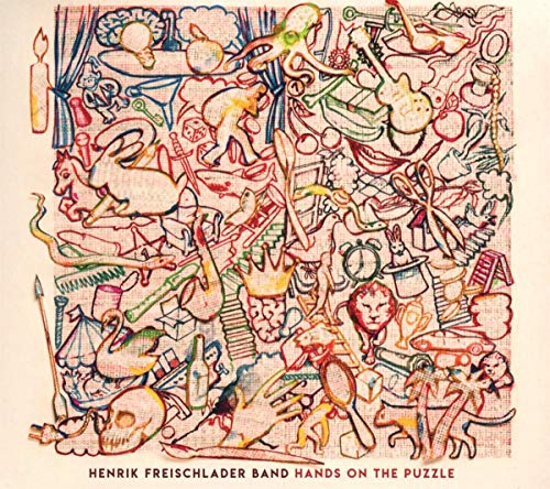 CD cover with chaotic, colorful illustration of objects and animals.