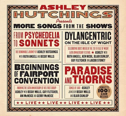 CD cover for Ashley Hutchings’ “More Songs From The Shows” with text details.