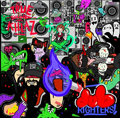 CD cover with chaotic collage of figures, monsters, and speakers.
