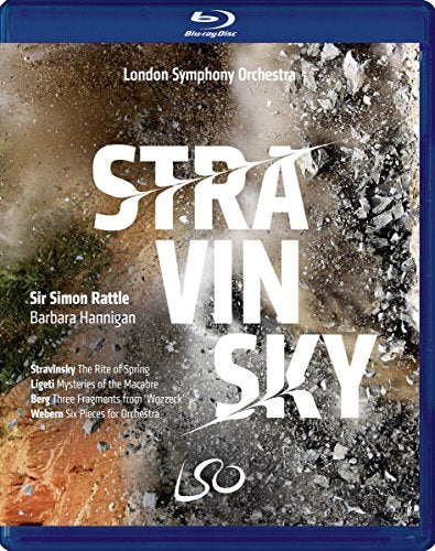 DVD cover for Stravinsky’s “The Rite of Spring” with abstract, fractured imagery.