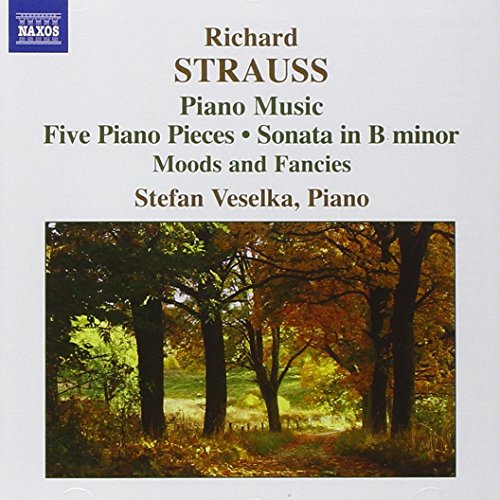 CD cover featuring Richard Strauss piano music and a forest landscape.