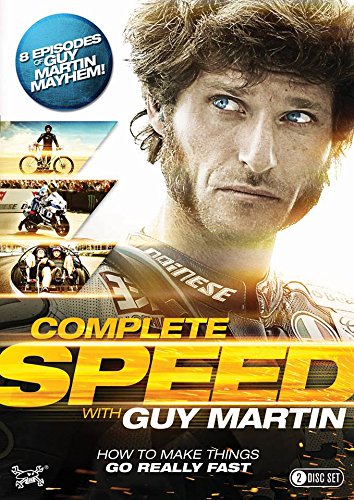 DVD cover featuring Guy Martin in racing gear with motorcycle action shots.
