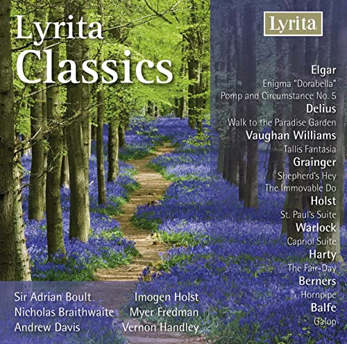 CD cover for "Lyrita Classics" featuring a forest path with bluebells.
