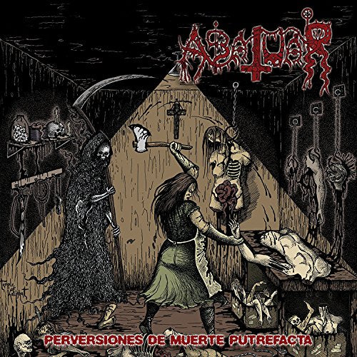 "Album cover art featuring a dark illustration of a woman and a grim reaper."