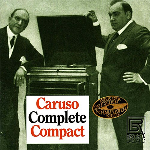 Sepia-toned CD cover featuring Enrico Caruso and a vintage phonograph.