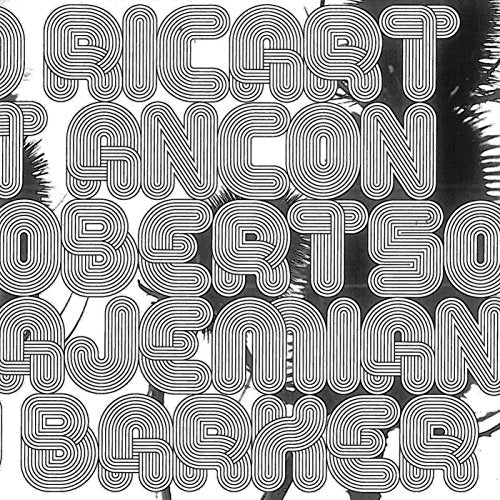 The image is a black and white album cover with stylized text and palm trees. Alt text: Black and white album cover with stylized text and palm trees.