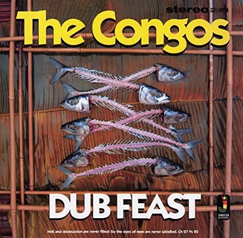 CD cover for The Congos’ “Dub Feast” featuring fish in a cage.