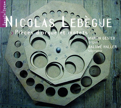 CD cover for Nicolas Lebègue’s organ pieces, featuring a geometric design.