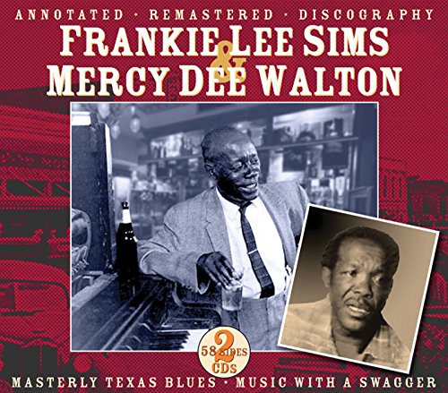 Red album cover with two photos of men, white text, and a red patterned background.