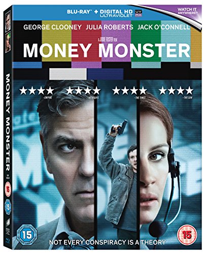 "Blu-ray case for 'Money Monster' with images of three people on the front."