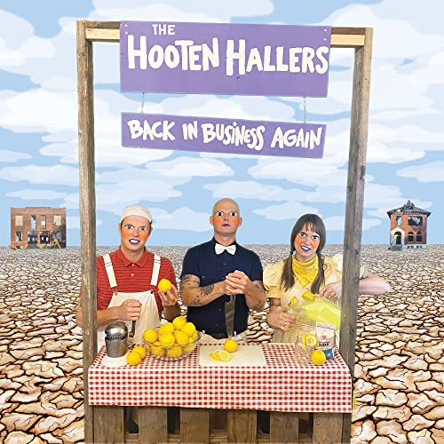 Album cover for The Hooten Hallers, three people with lemons.