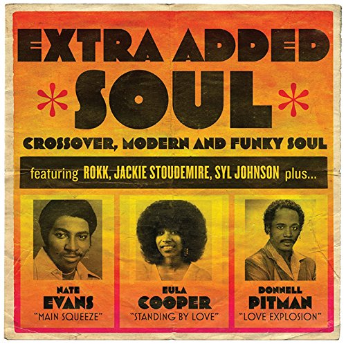 CD cover for “Extra Added Soul” featuring portraits of three musicians.