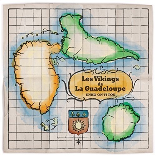 "CD album cover with map of Guadeloupe and decorative crest."