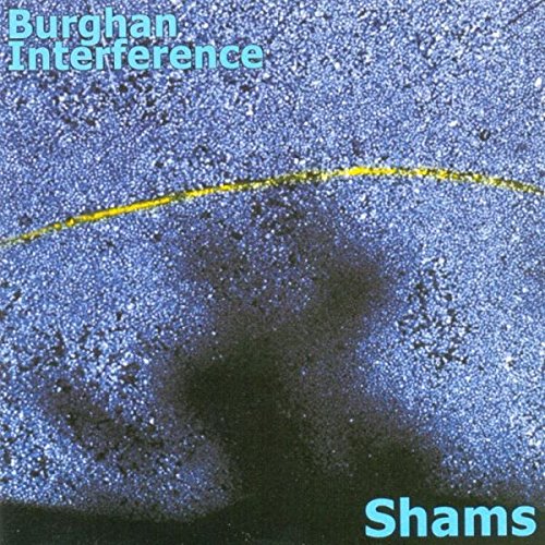 CD cover for Shams - Burghan Interference, abstract blue and black design.
