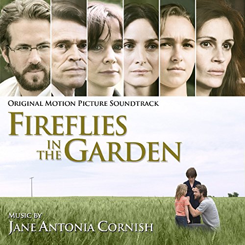 "Soundtrack CD cover for 'Fireflies in the Garden' featuring a family in a field."