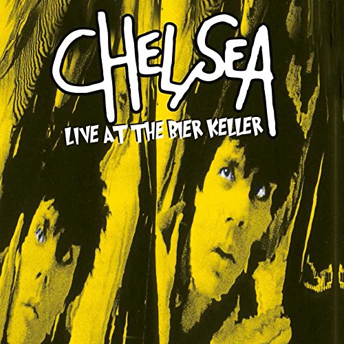 Yellow album cover for Chelsea’s “Live At The Bier Keller” with band members.