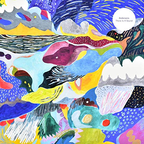 CD cover with abstract, colorful watercolor painting of organic shapes.