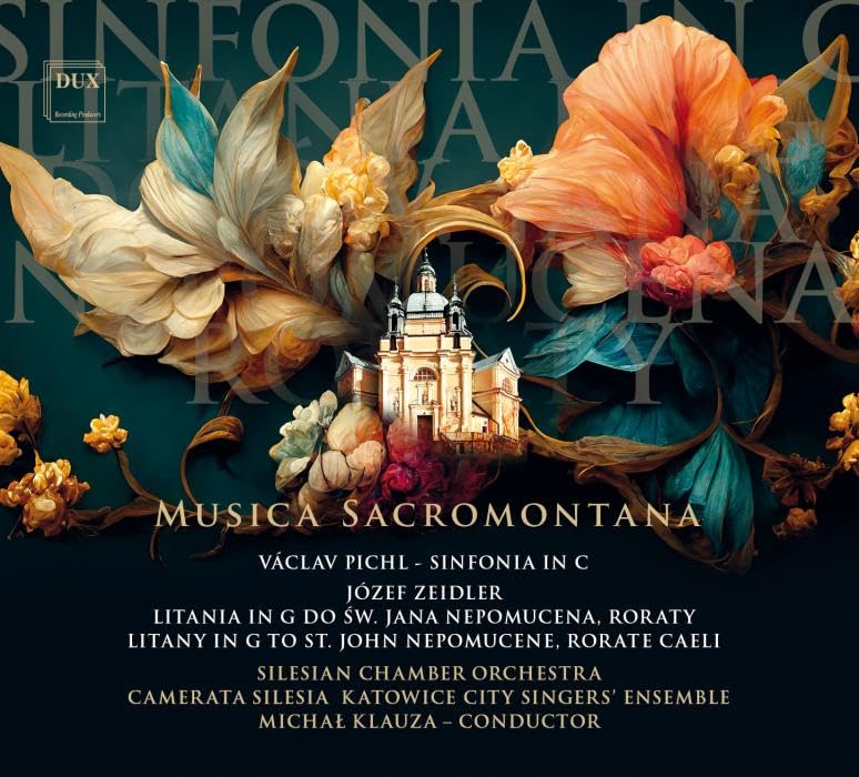 CD cover for Silesian Chamber Orchestra’s “Musica Sacromontana” with baroque imagery.