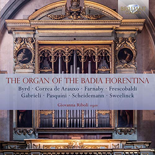 CD cover featuring ornate pipe organ and text overlay with artist and composer names.
