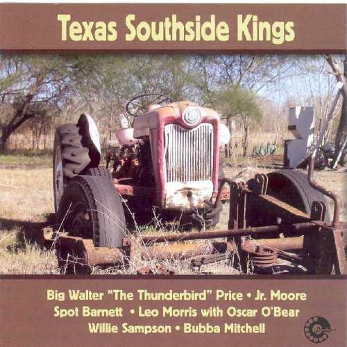"CD cover featuring an old, rusty tractor in a field with artist names listed."