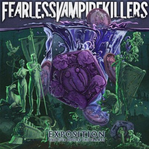 Album cover art with dark, green, and purple illustrations and white text.