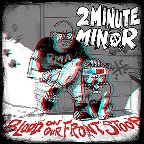CD cover for 2Minute Minor’s “Blood On Our Front Stoop” with 3D-effect illustration.