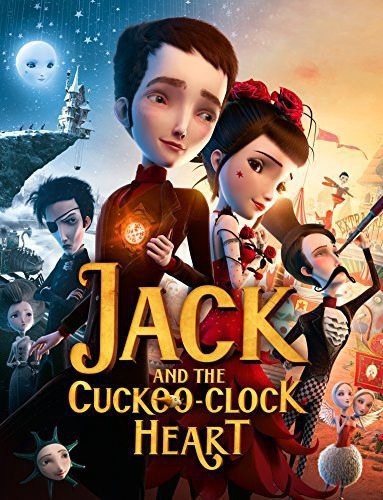 Animated film poster featuring two young people and a whimsical castle.
