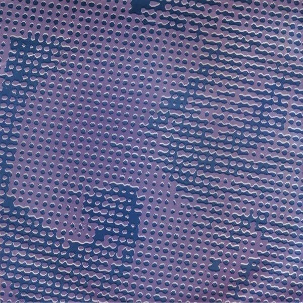 Purple vinyl record sleeve with abstract wavy dot pattern.