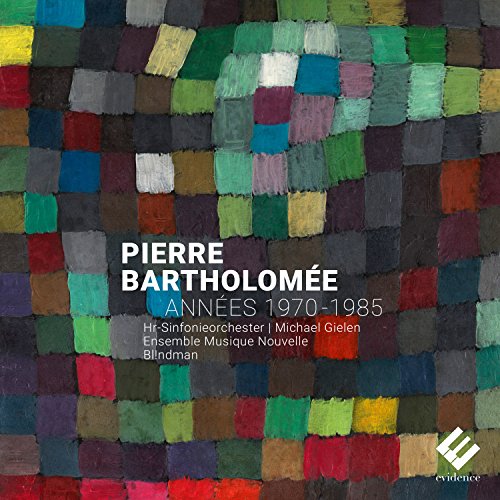 CD cover for Pierre Bartholomée’s “Années 1970-1985” with abstract, colorful squares.