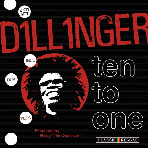 "Dillinger CD cover with a man's portrait on a black background."