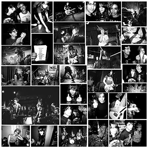 Black and white collage of musicians performing and candid portraits.