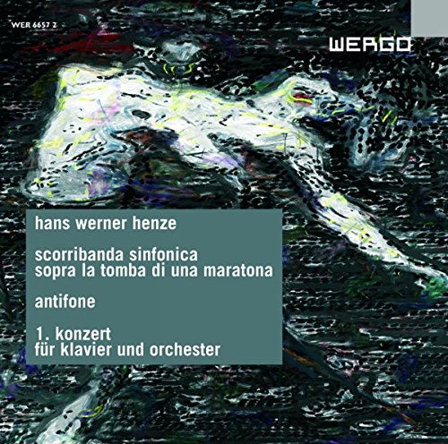 CD cover for Hans Werner Henze orchestral works, abstract painted background.