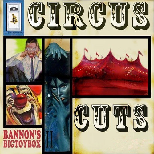 CD cover for "The Big Toy Box 2" with circus and portrait imagery.