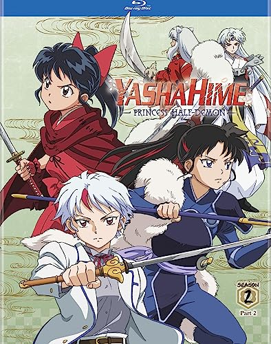 “Yashahime” Blu-ray cover featuring four anime characters with swords.