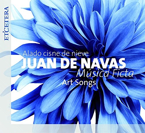 A blue flower on a white background with text overlay, album cover for "Art Songs".