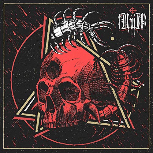 CD cover: skull, scorpion, and skeletal hand in red and black.