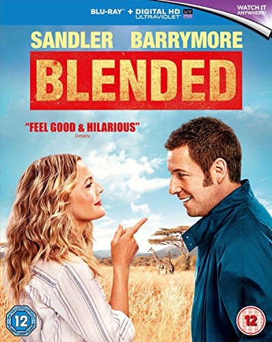 Blended" Blu-ray cover featuring Adam Sandler and Drew Barrymore.